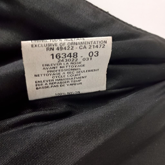 Vintage 90s Scott McClintock Black Floral Mini Dress Size 8 - Picture 11 of 13